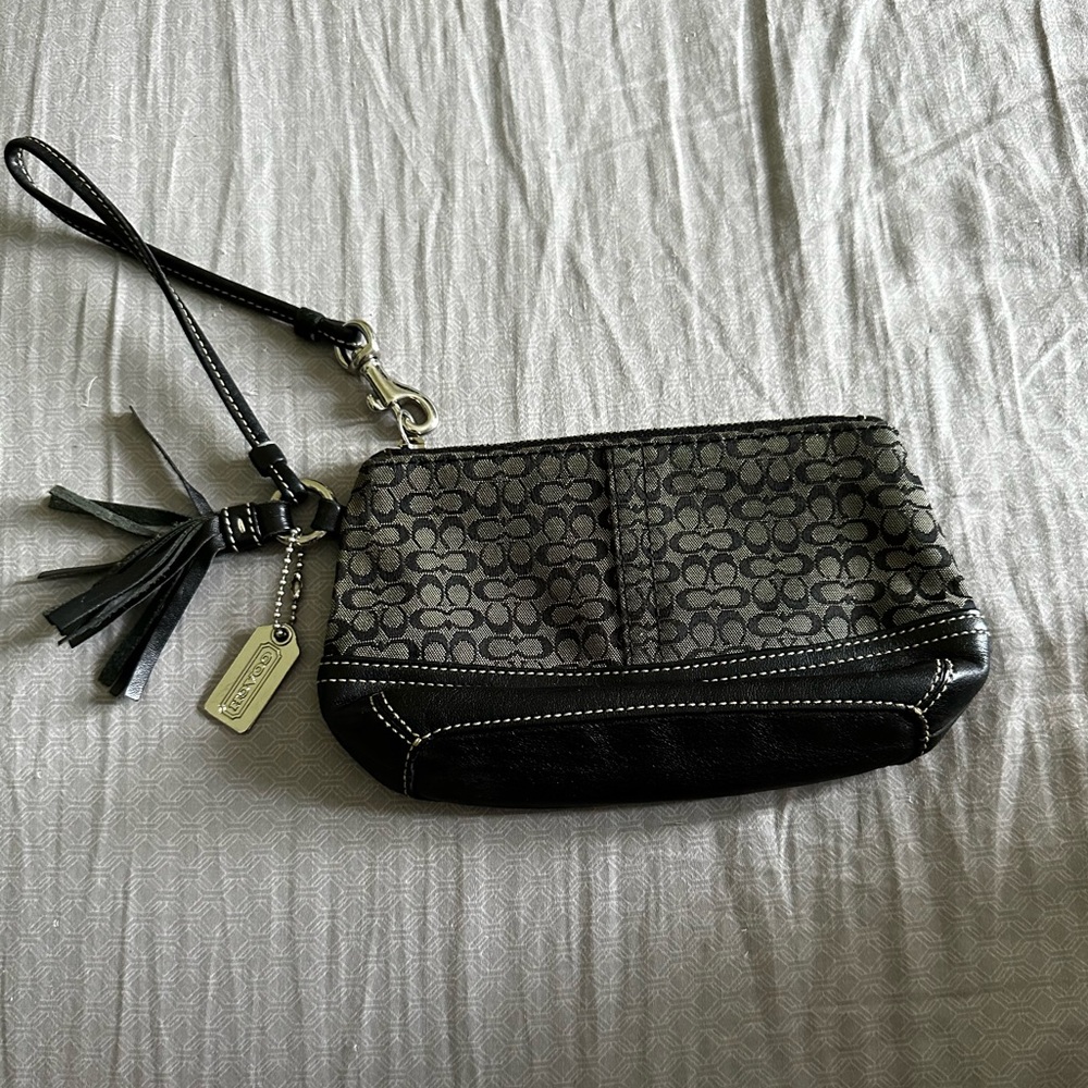 Black Coach Wristlet